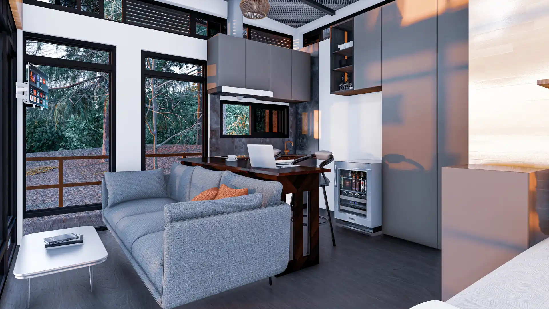 Completed building exterior