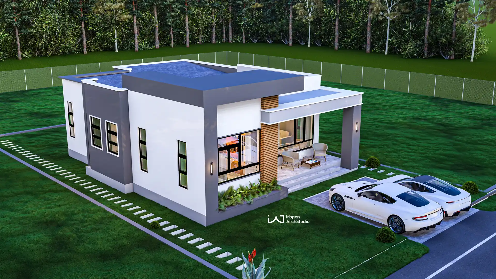 Contemporary Bungalow interior glazing