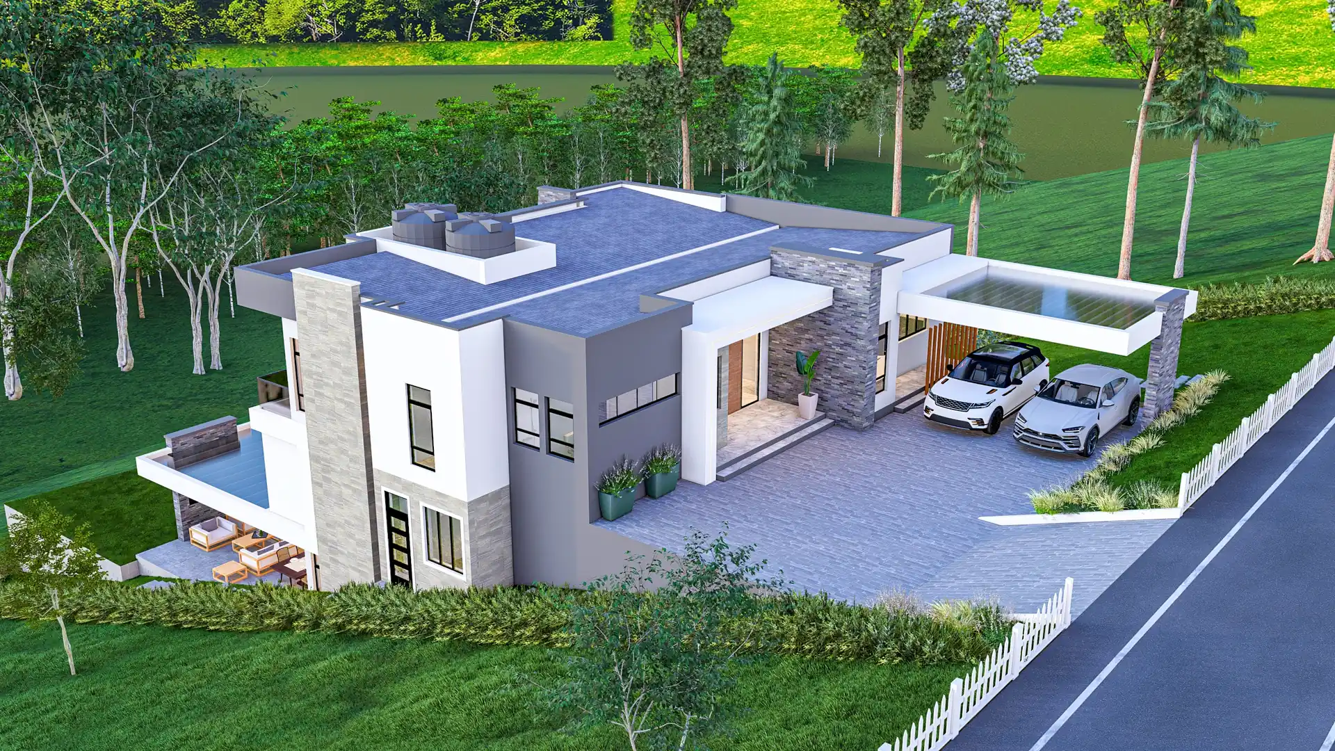 Purpose-Built Maisonette aerial view